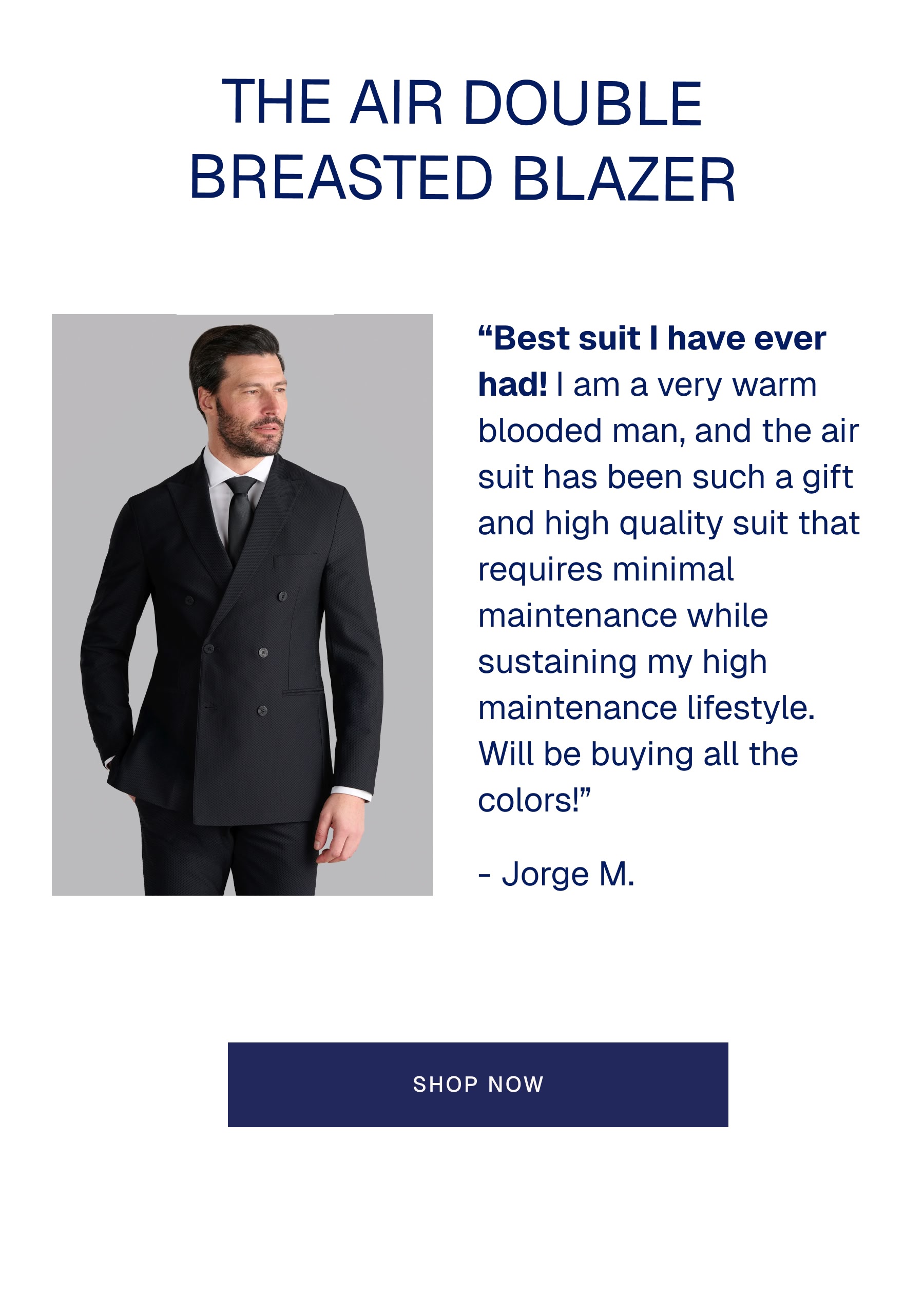 THE AIR DOUBLE BREASTED BLAZER