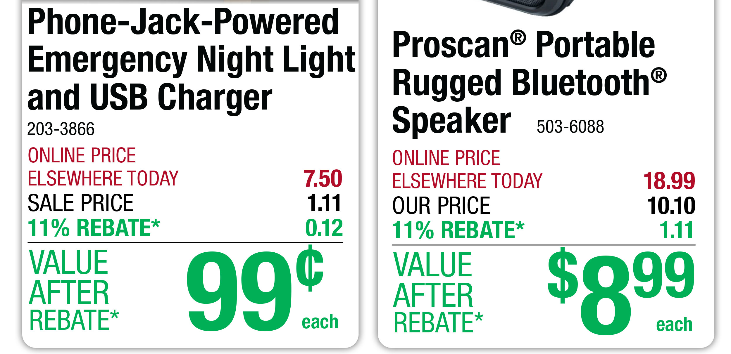 Proscan® Portable Rugged Bluetooth® Speaker - ONLY $8.99 After Rebate*!