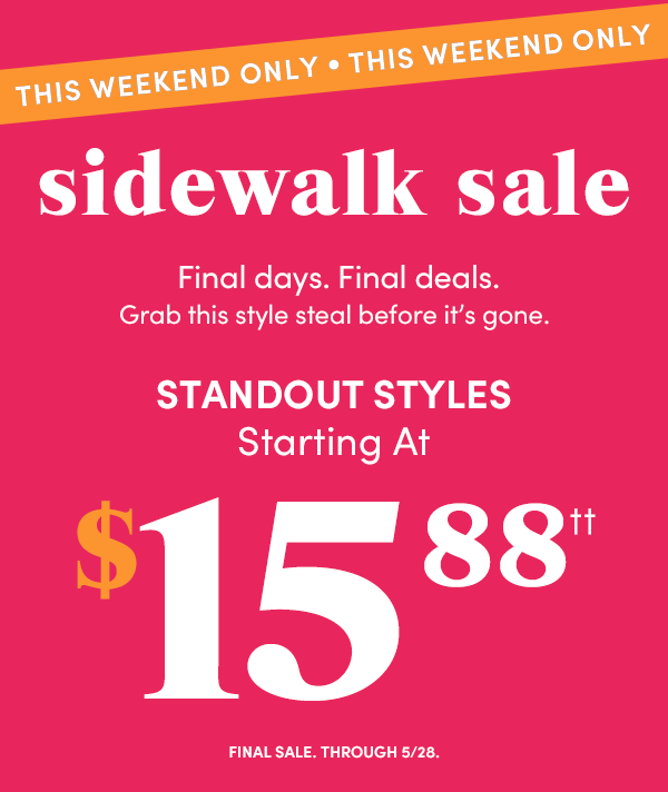 sidewalk sale