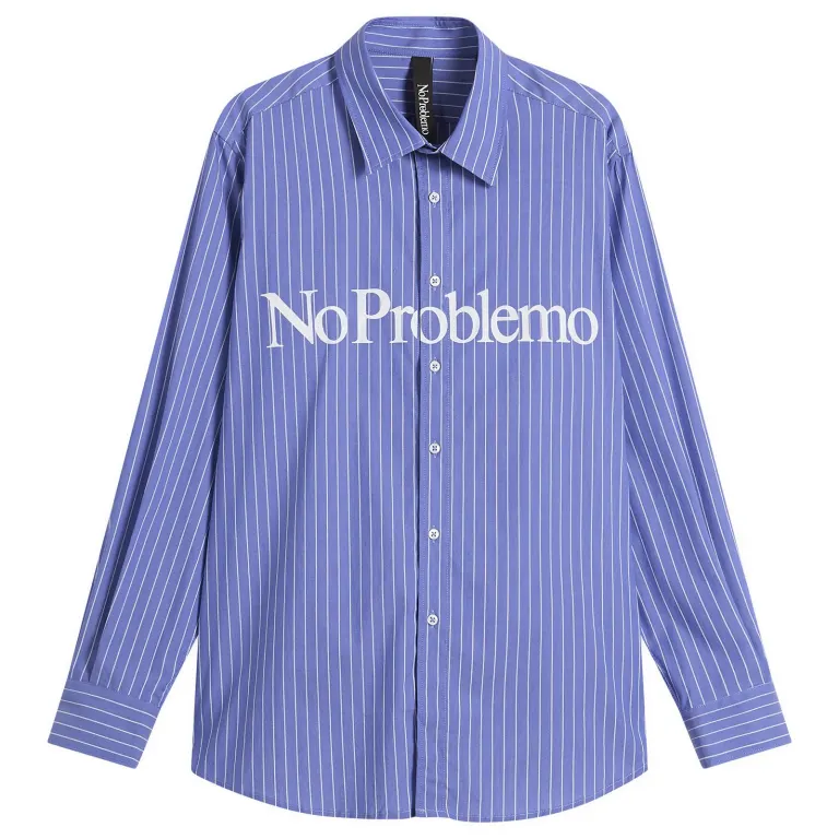 No Problemo Logo Stripe Poplin Shirt