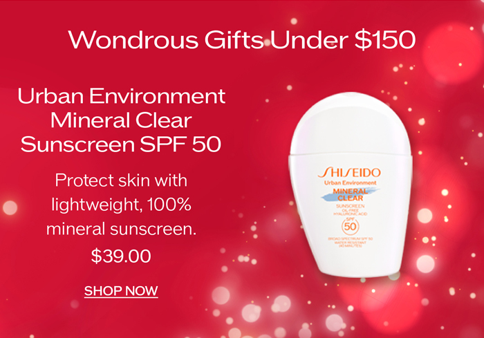 Urban Environment Mineral Clear Sunscreen SPF 50 Project skin with lightweight, 100% mineral sunscreen.