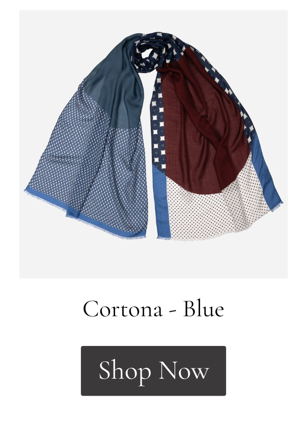Blue modal scarf from Italy