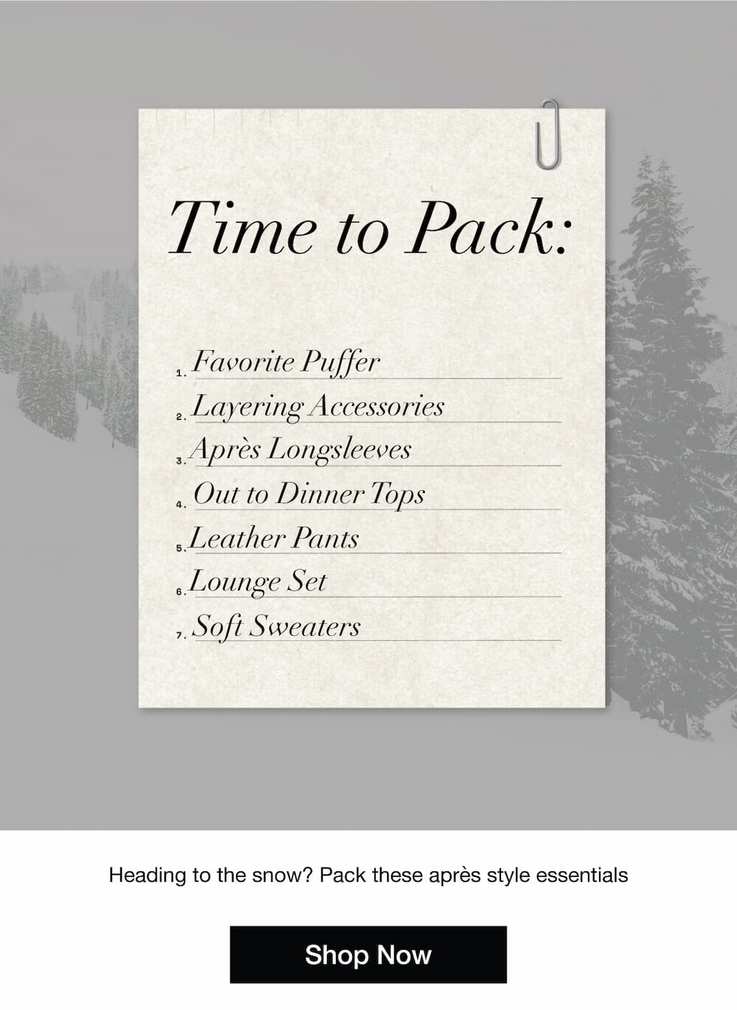 Time to Pack