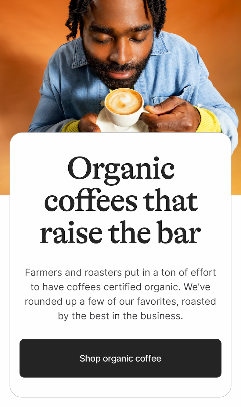 Shop all organic coffees