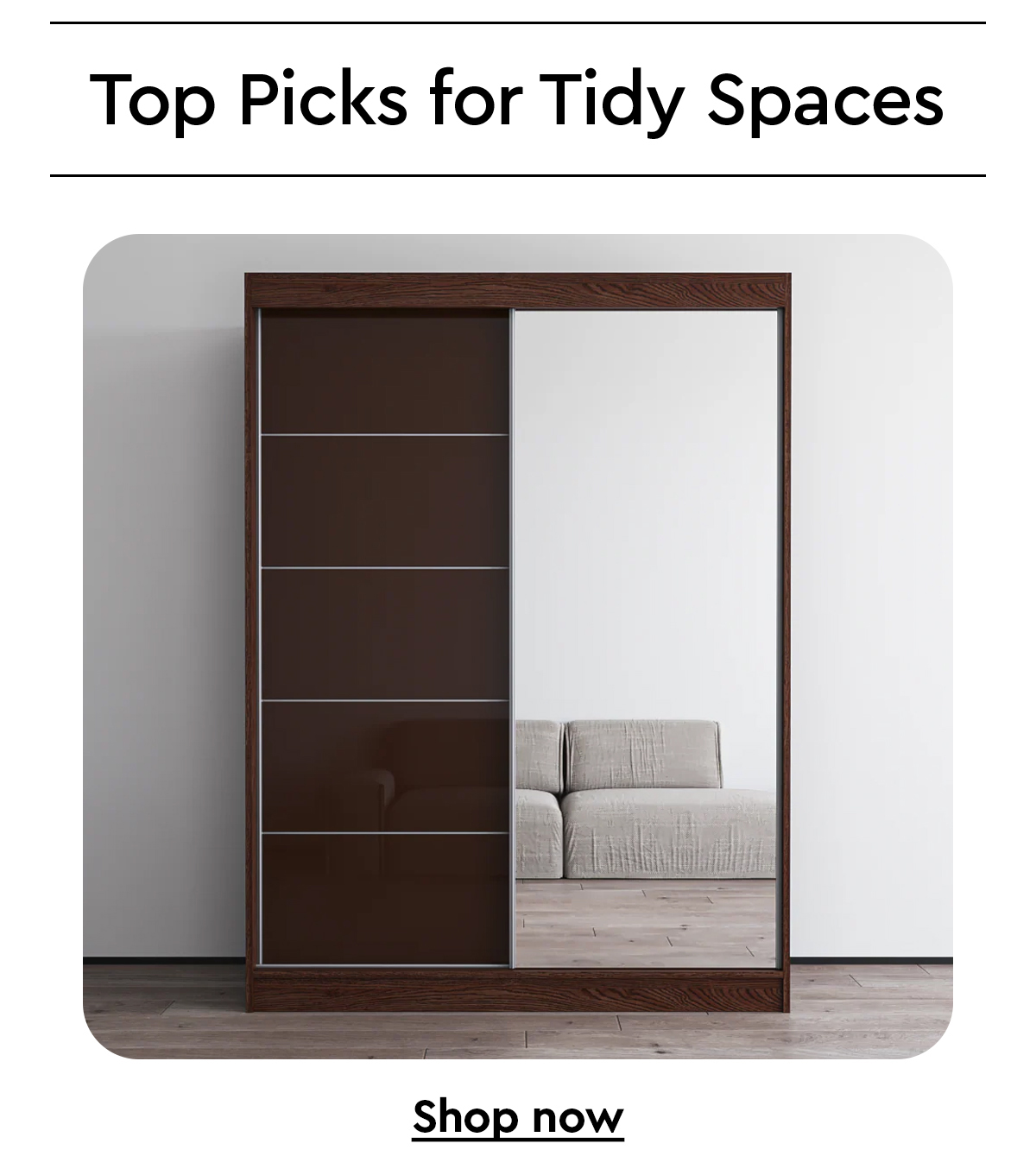 Aria 2D Wardrobe With Mirror