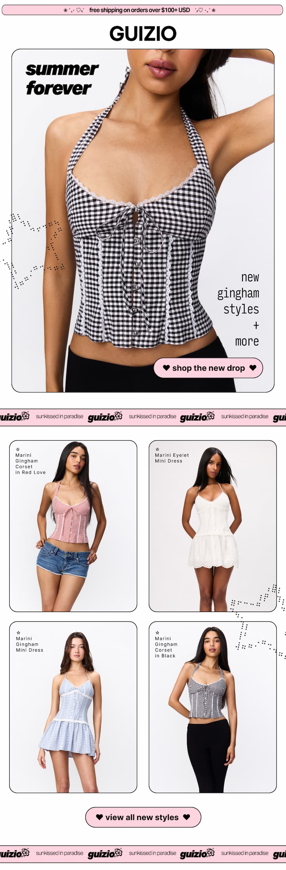 Gingham corset