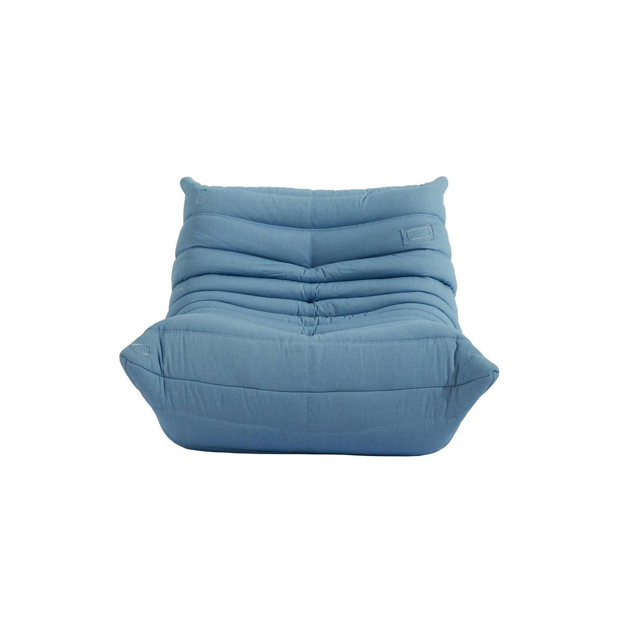 Image of Michel Ducaroy Denim Stitch Fireside Lounge Chair - Final Sale