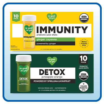 So Good So You Organic Immunity and/or Detox Shots, 1.7 oz, 10-Count