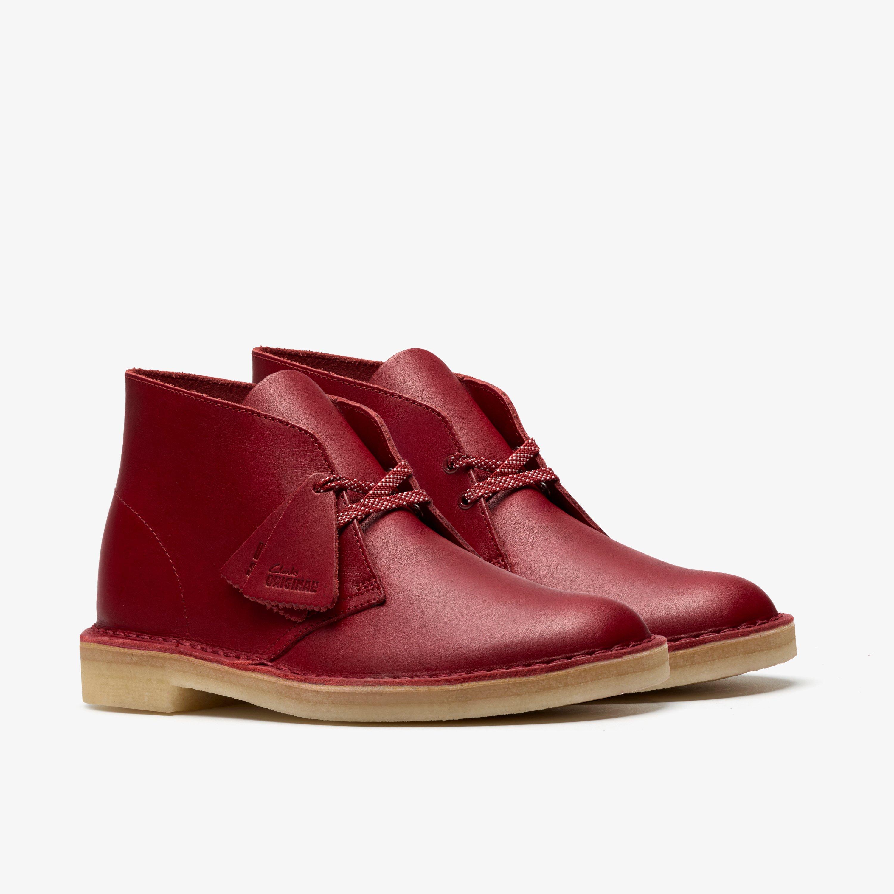 Shop Desert Boot Dark Red Leather