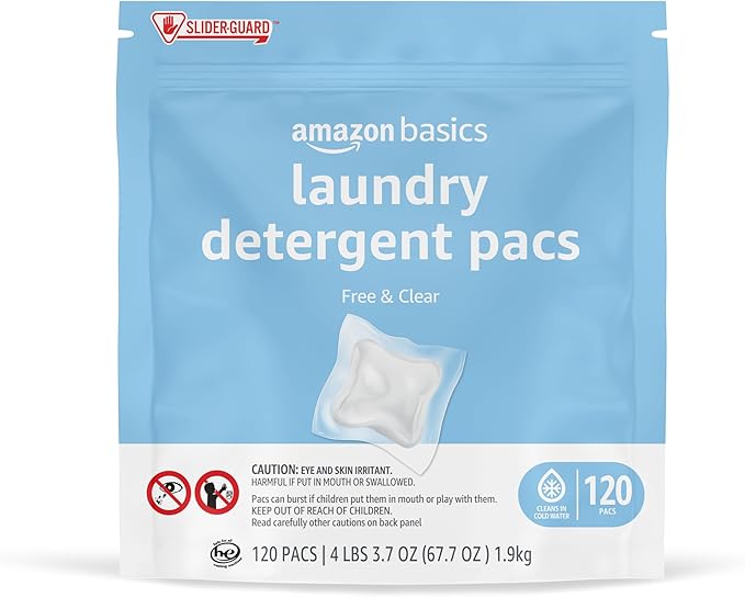 Amazon Basics Laundry Detergent Pacs, 120-Count