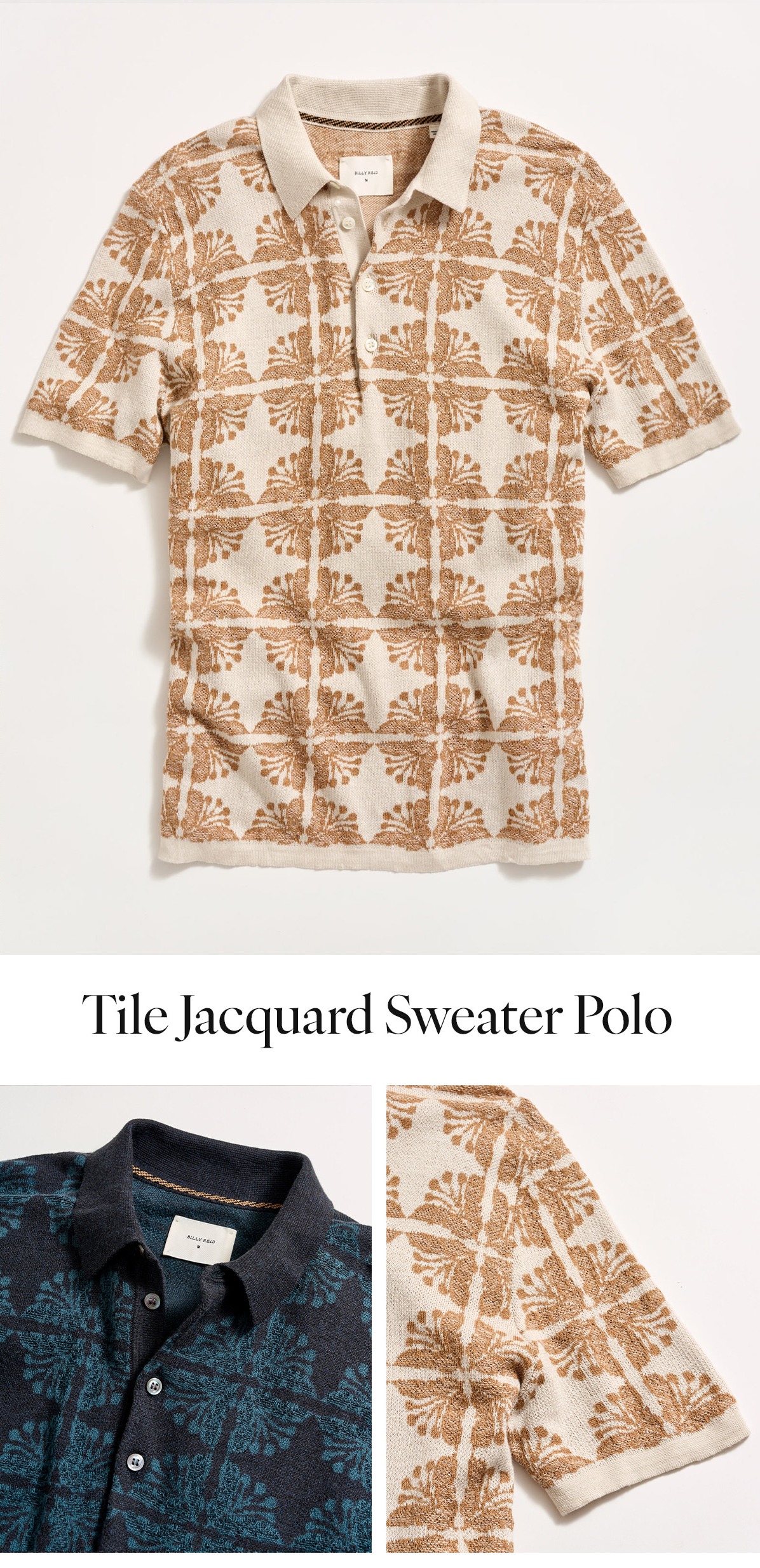 Tile Jacquard Polo