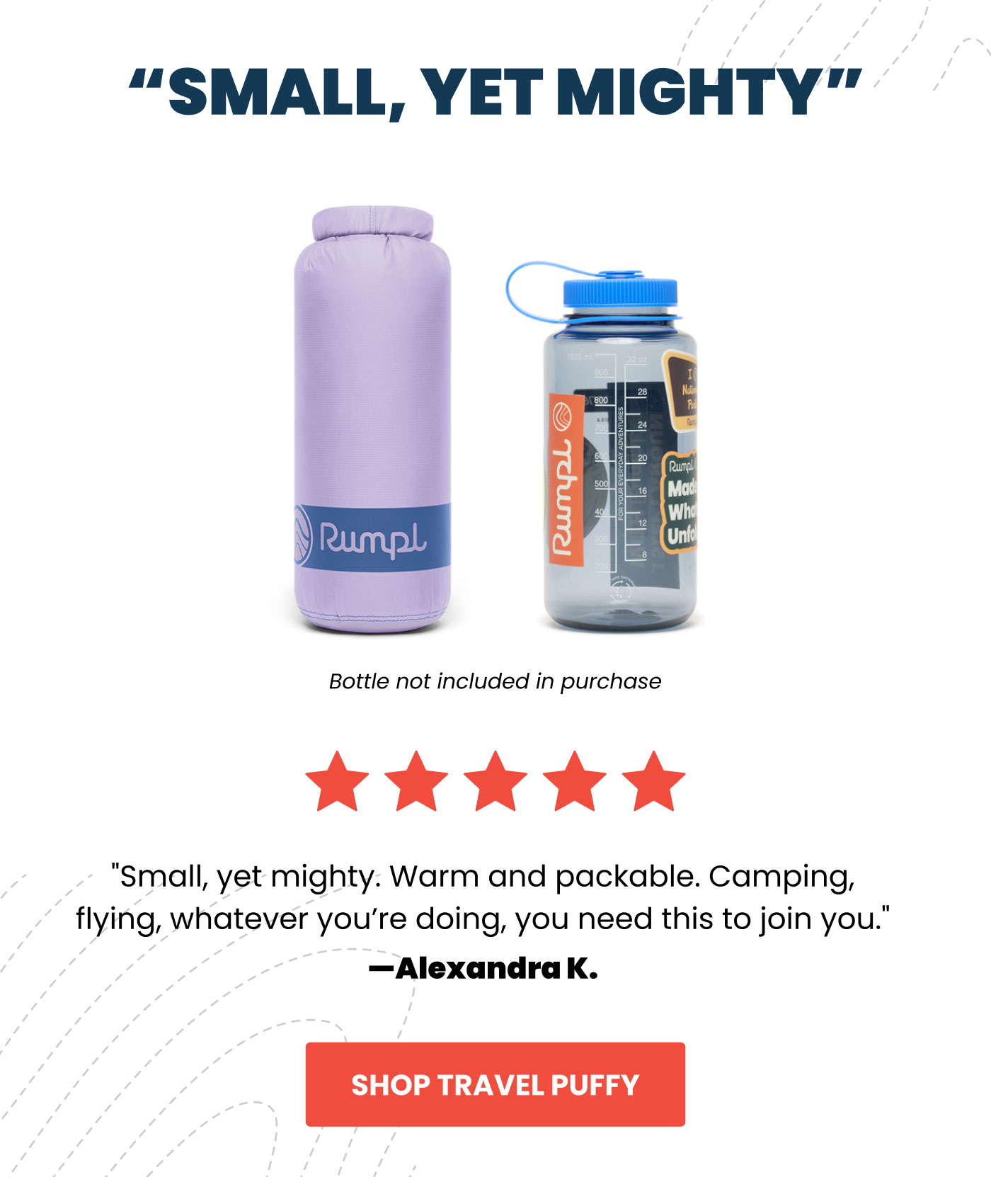 "Small, yet mighty. Warm and packable." Shop the Travel Puffy