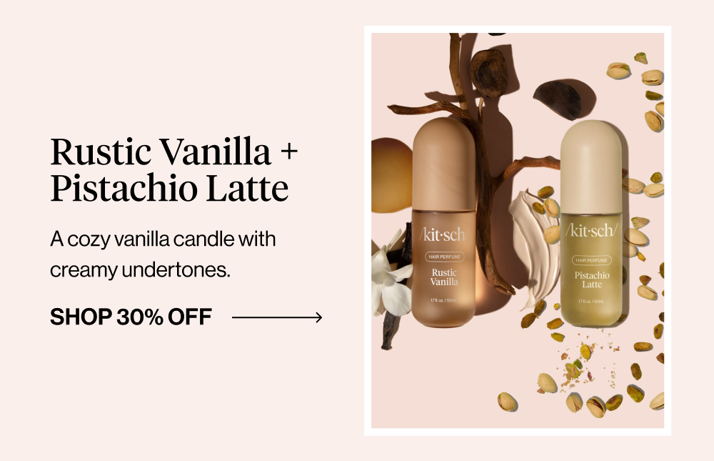 Rustic Vanilla + Pistachio Latte. A cozy vanilla candle with creamy undertones.