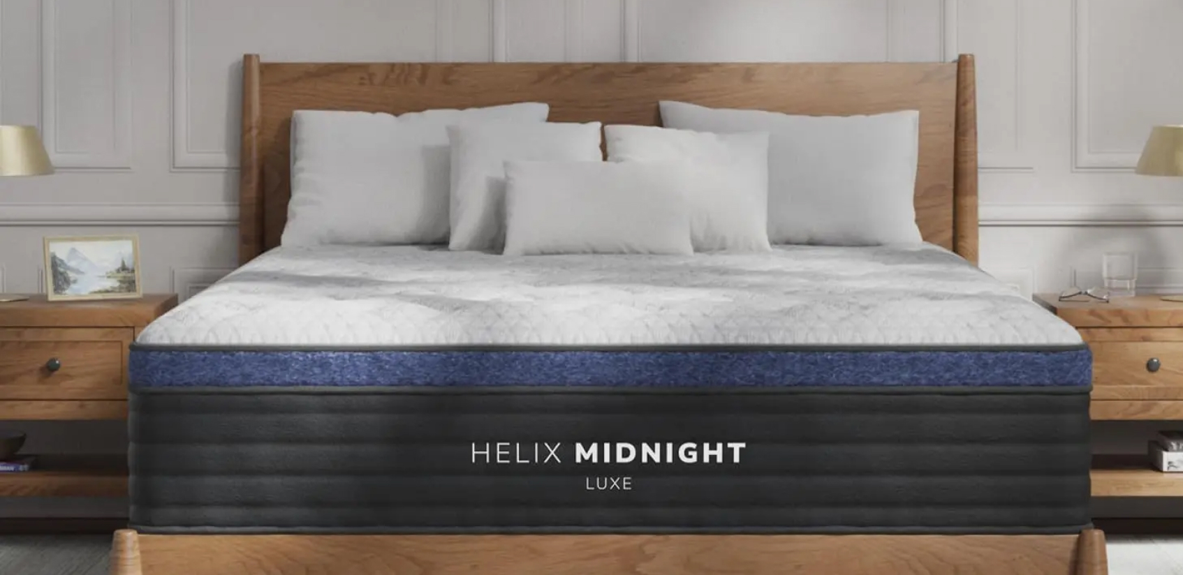 Helix Midnight Luxe mattress in modern room