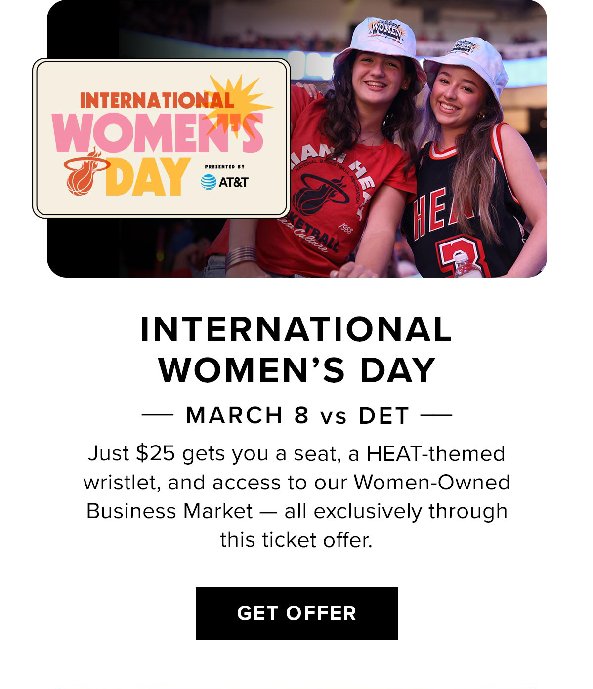 International Women's Day | Mar 8 vs DET | Get Offer