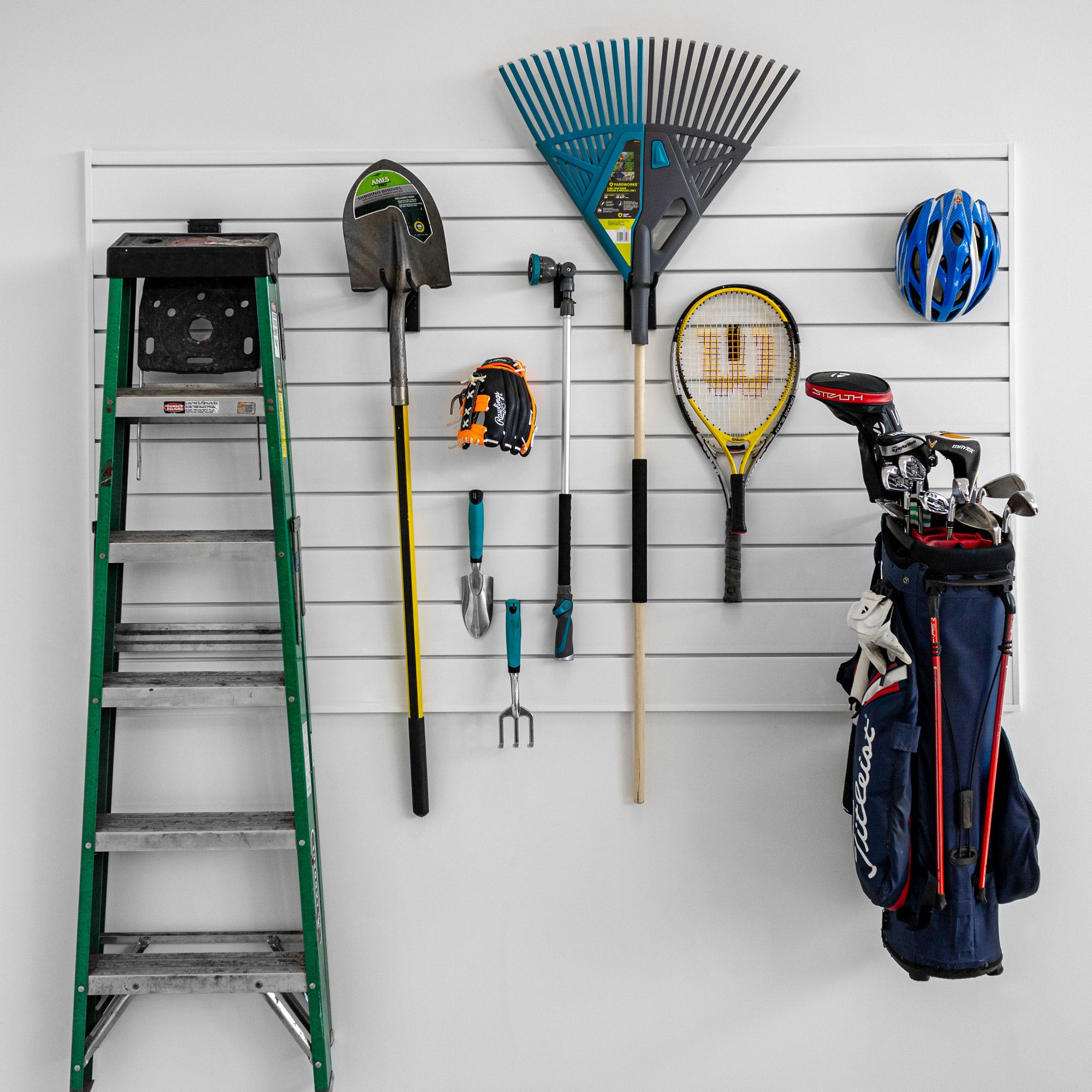 Proslat PVC Slatwall Kit with Black Hooks