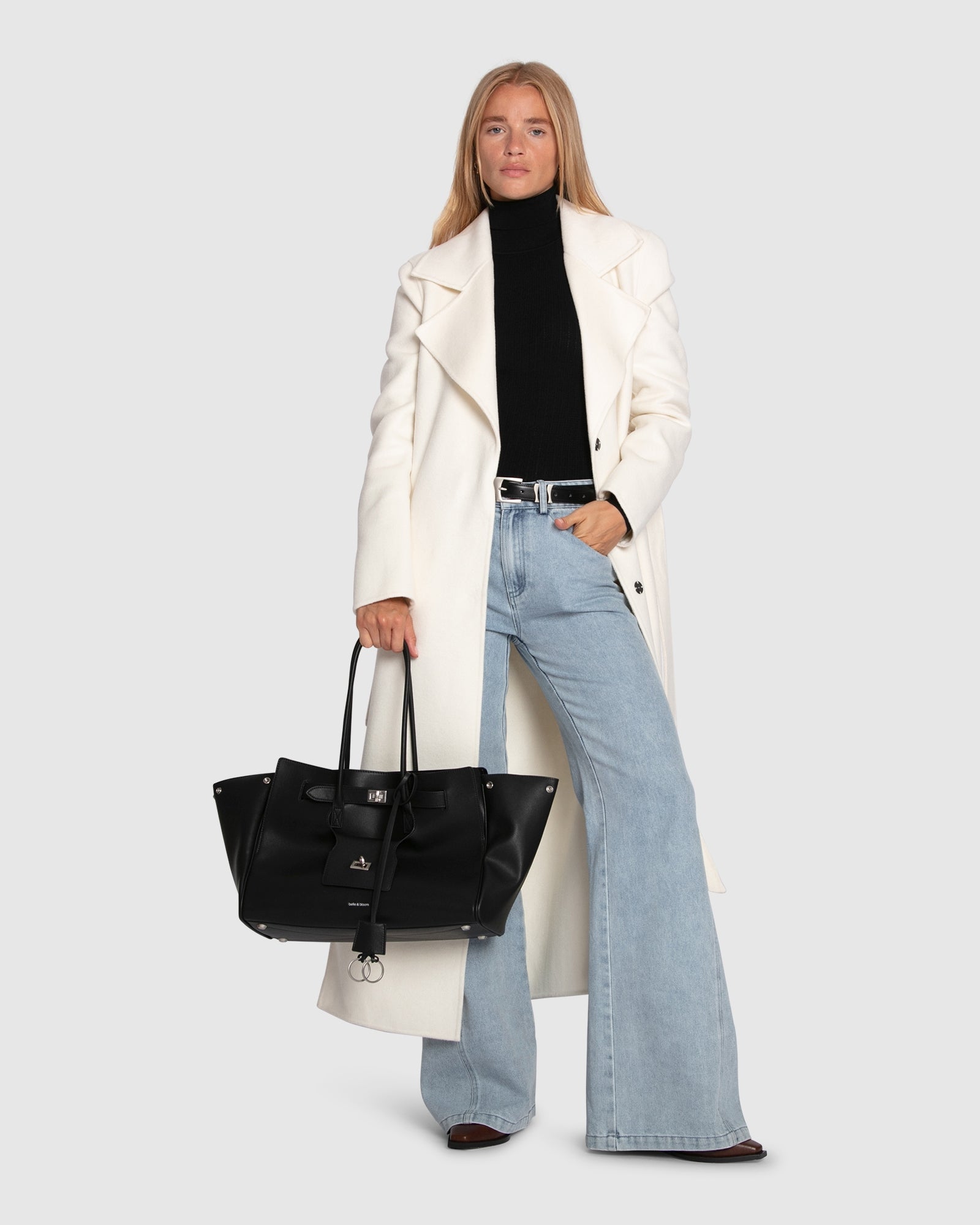 Image of Ex-Boyfriend Wool Blend Maxi Coat - Cream