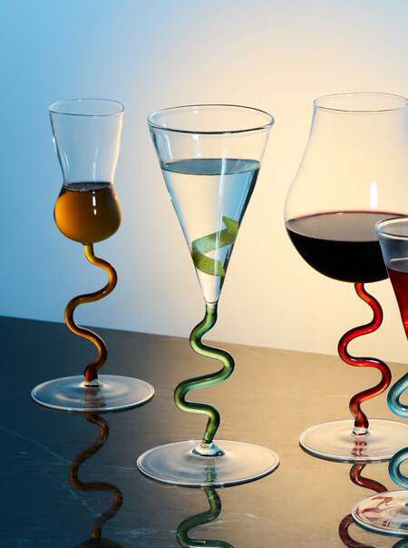 Hand-Blown Martini Glasses (Set of 2)