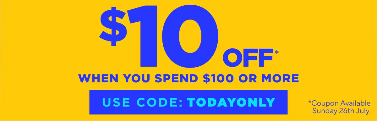 $10 off $100 coupon