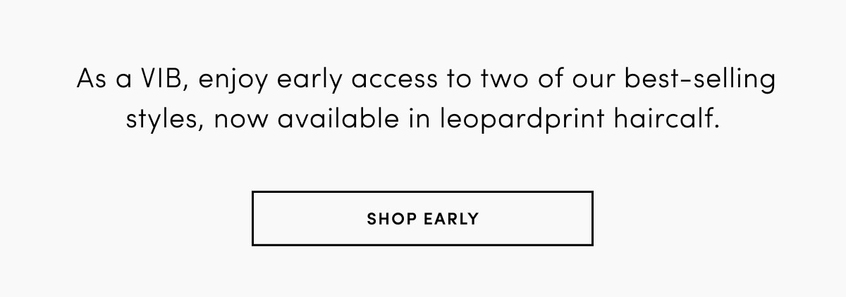 SHOP EARLY