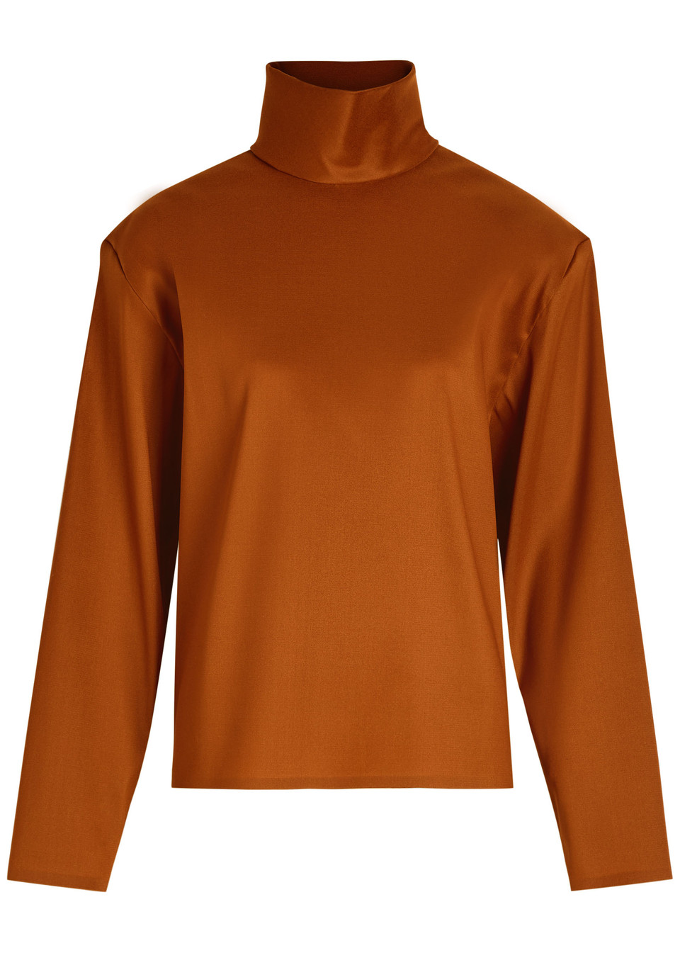 SAINT LAURENT High-neck stretch-silk top