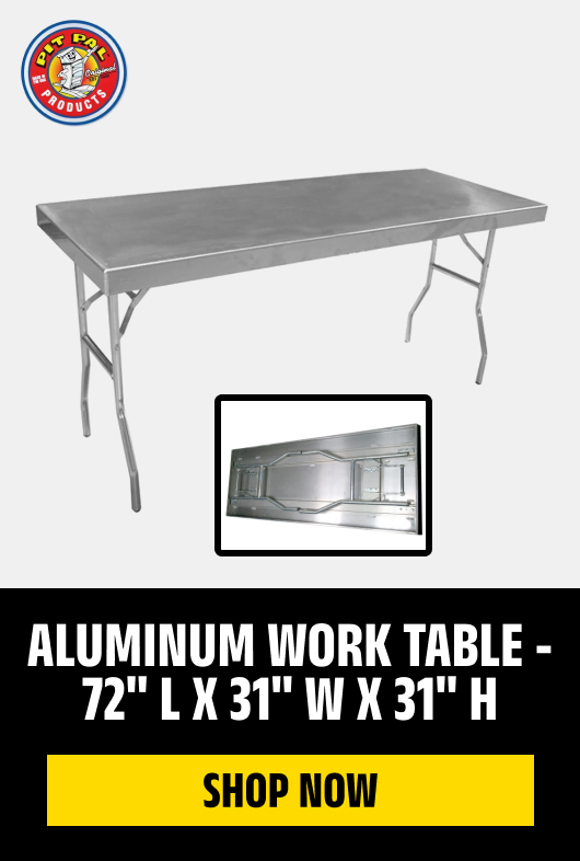 Aluminum Work Table - 72'' L x 31'' W x 31'' H