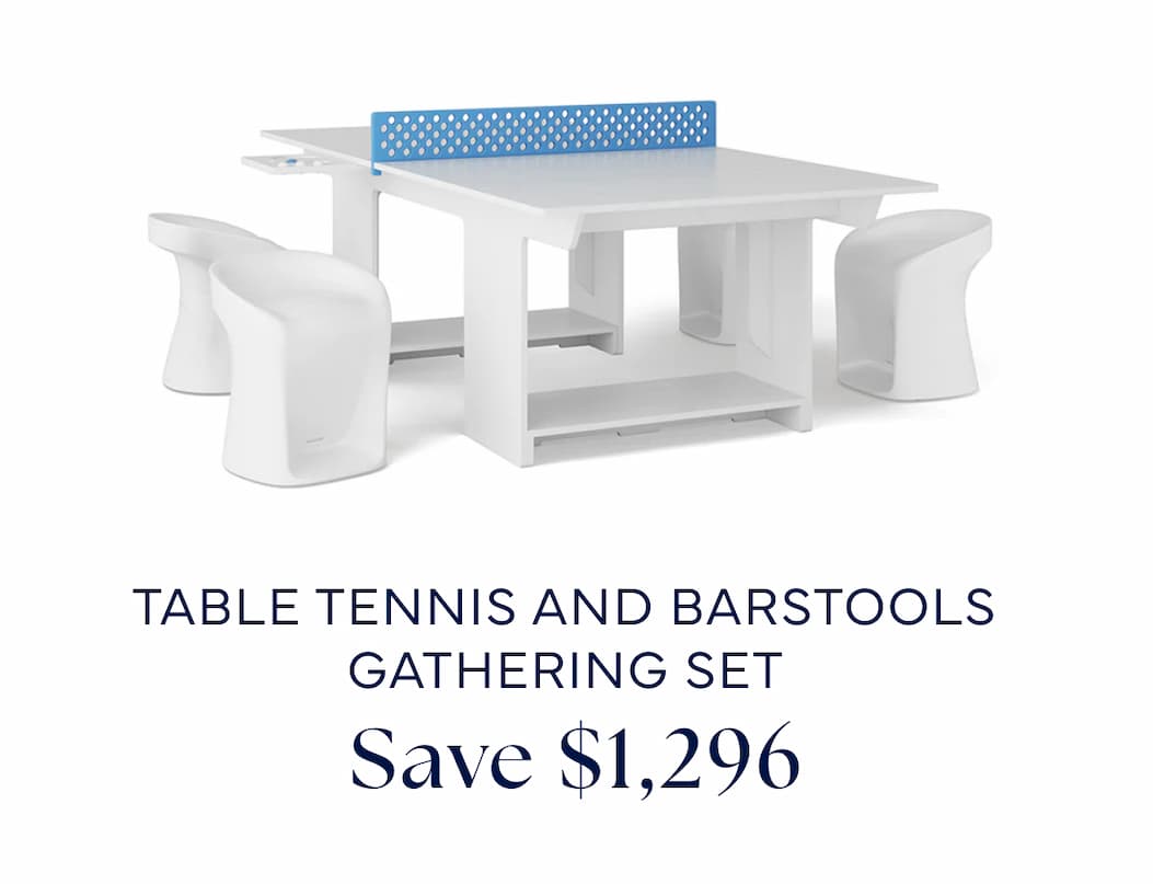 Table Tennis and Barstools Gathering Set