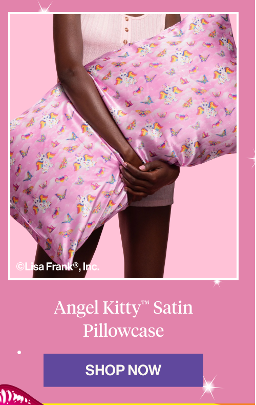 Angel Kitty Satin Pillowcase