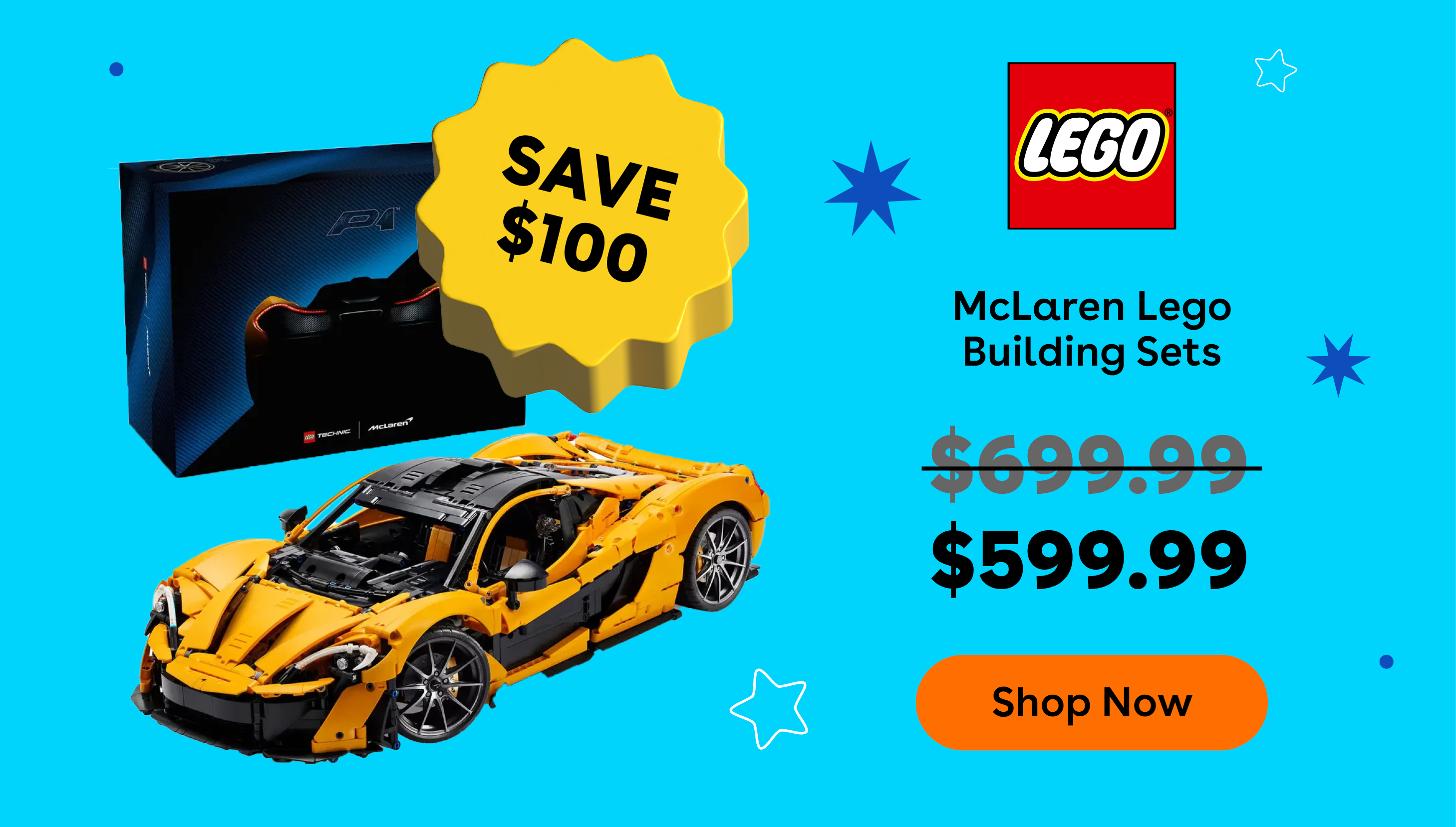 Save $100 on McLaren Lego Building Sets