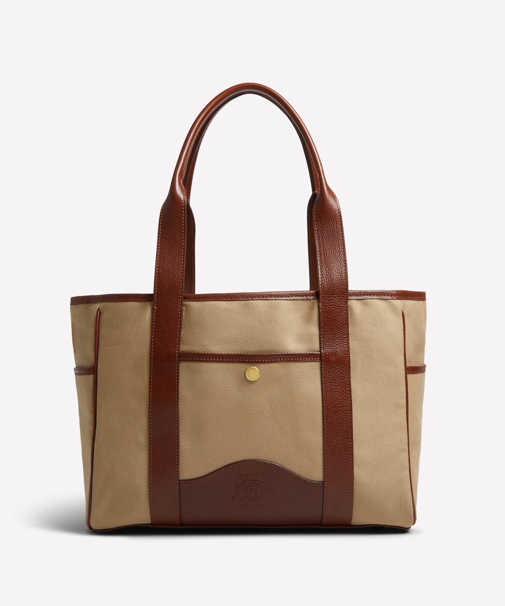 Village Tote Khaki Twill Vintage Chestnut