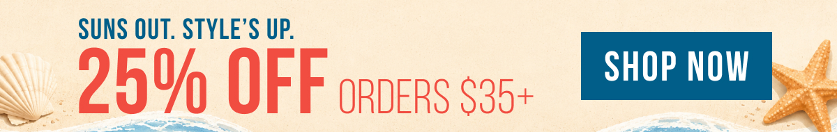 Suns Out. Walls Upgraded. 25% Off Orders $35+ 