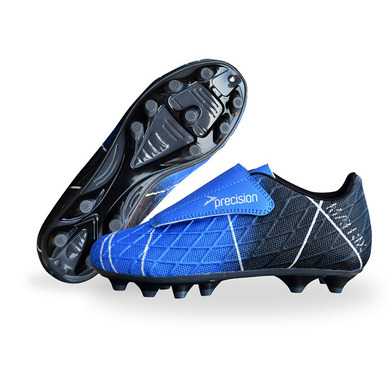 Precision Kids' Matrix Firm Ground Velcro Junior Football Boots Blue / Black