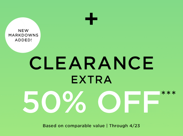 Clearance Extra 50% Off