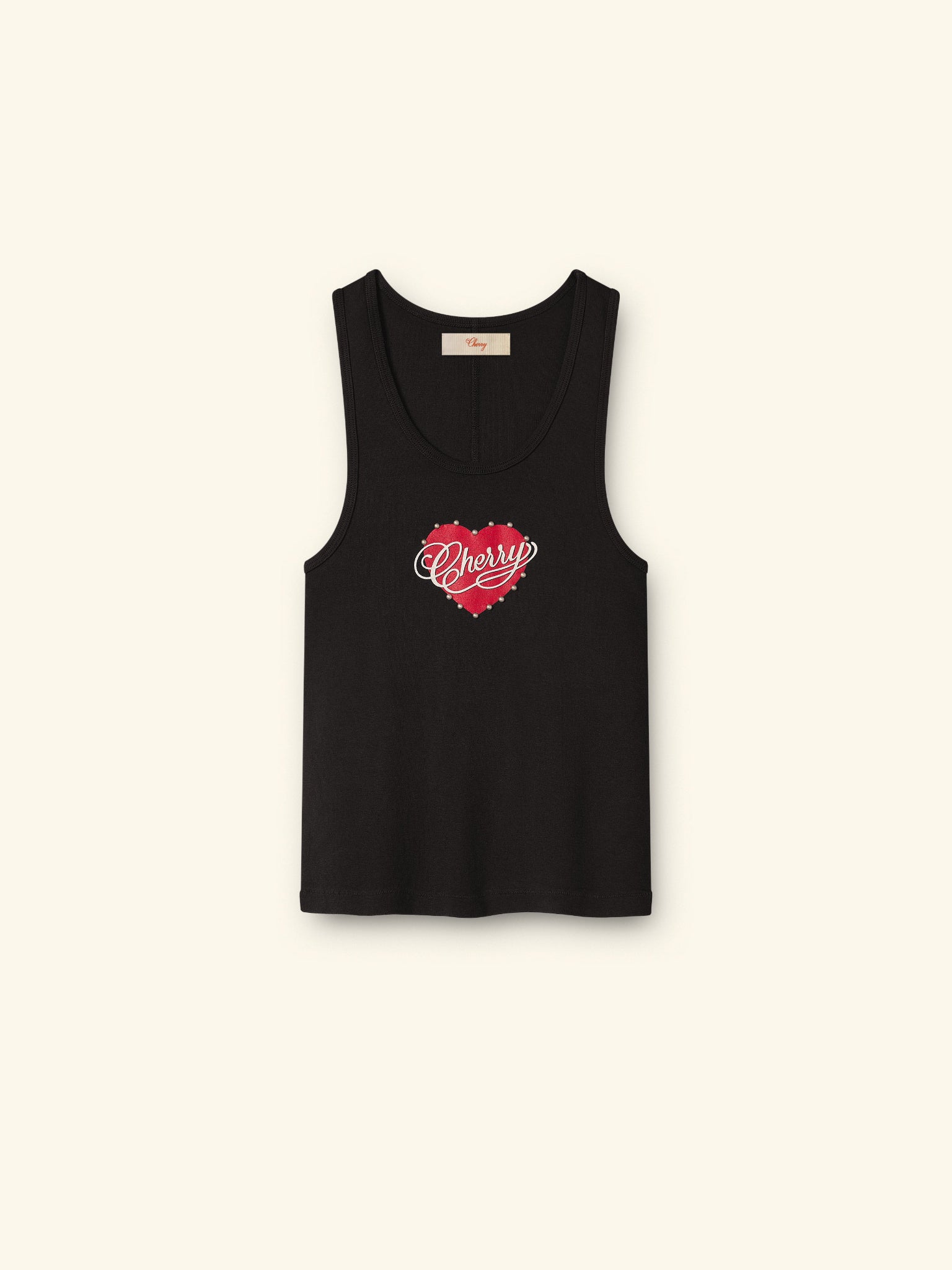 Image of Women's Studded Valentine's Tank Top (Vintage Black)