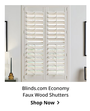Blinds.com Economy Faux Wood Shutters | Shop Now >