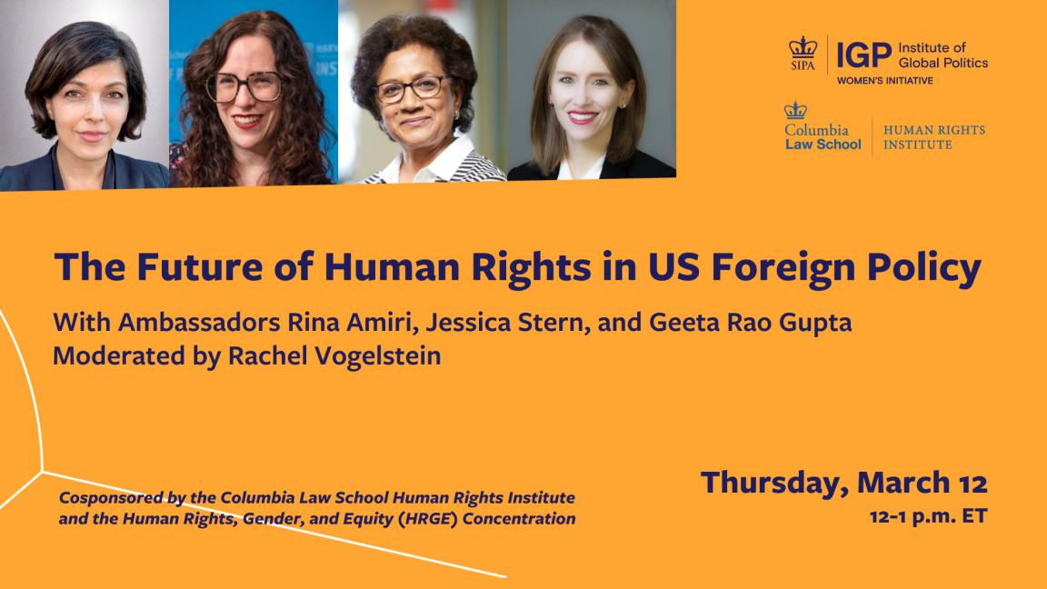 The Future of Human Rights in U.S. Foreign Policy event flyer