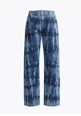 Mid-Rise Tie-Dye Curve Jeans