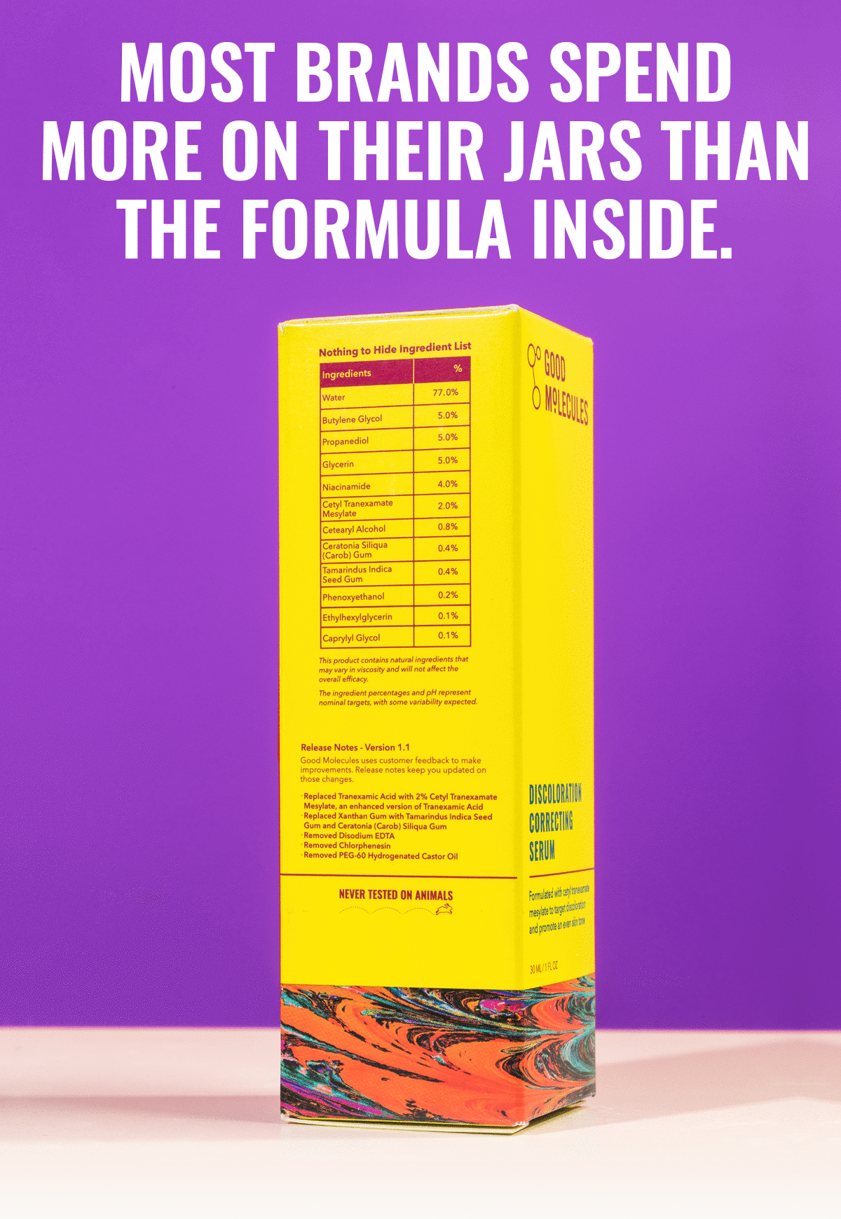 Most brands spend more on their jars than the formula inside.