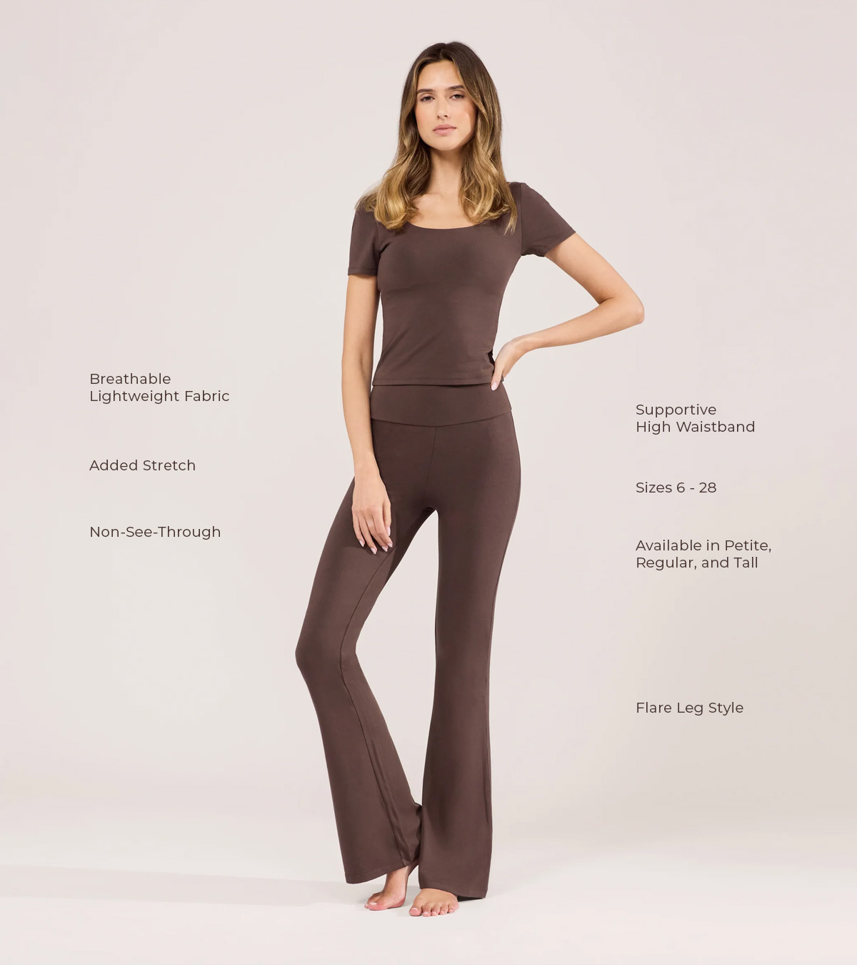 LIGHTWEIGHT FLARES ESPRESSO BROWN