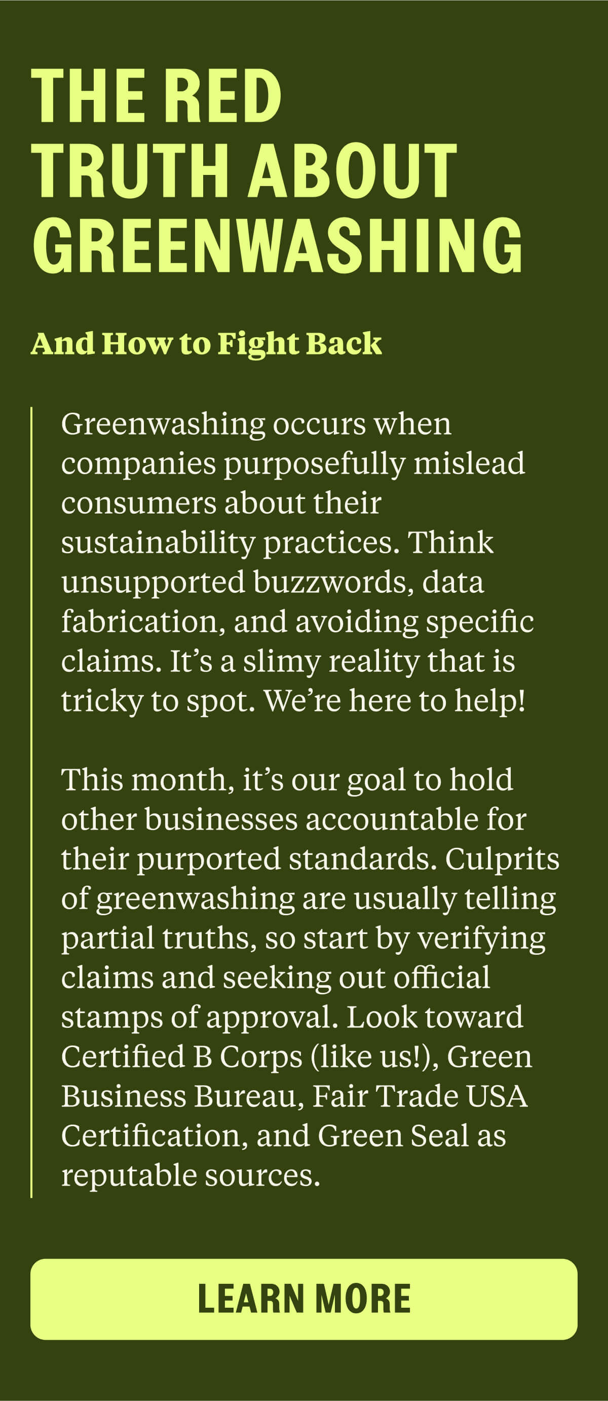 The Red  Truth About Greenwashing