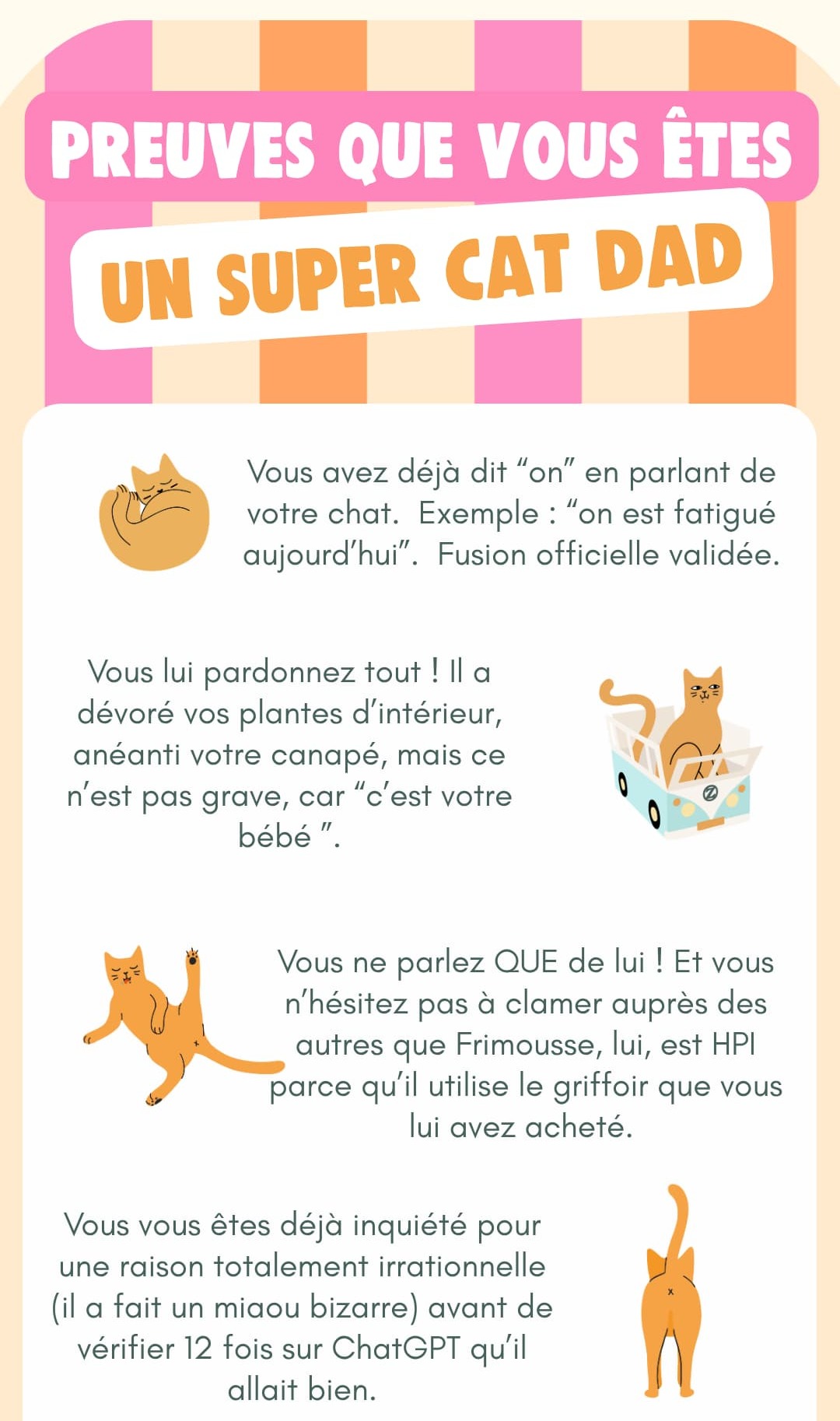 Preuves que vous êtes un super cat dad