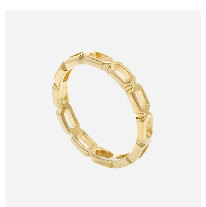 Gold Vermeil Chain Ring Polo