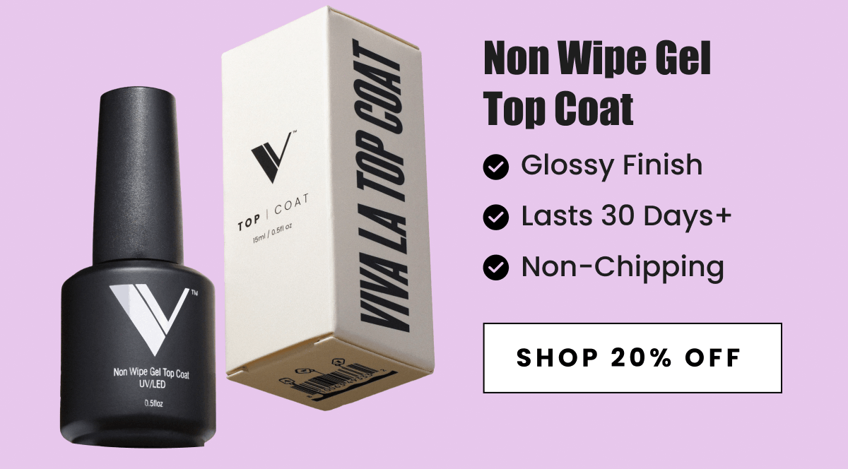 Non Wipe Gel Top Coat | Glossy Finish, Lasts 30 Days+, Non-Chipping | Shop 20% Off