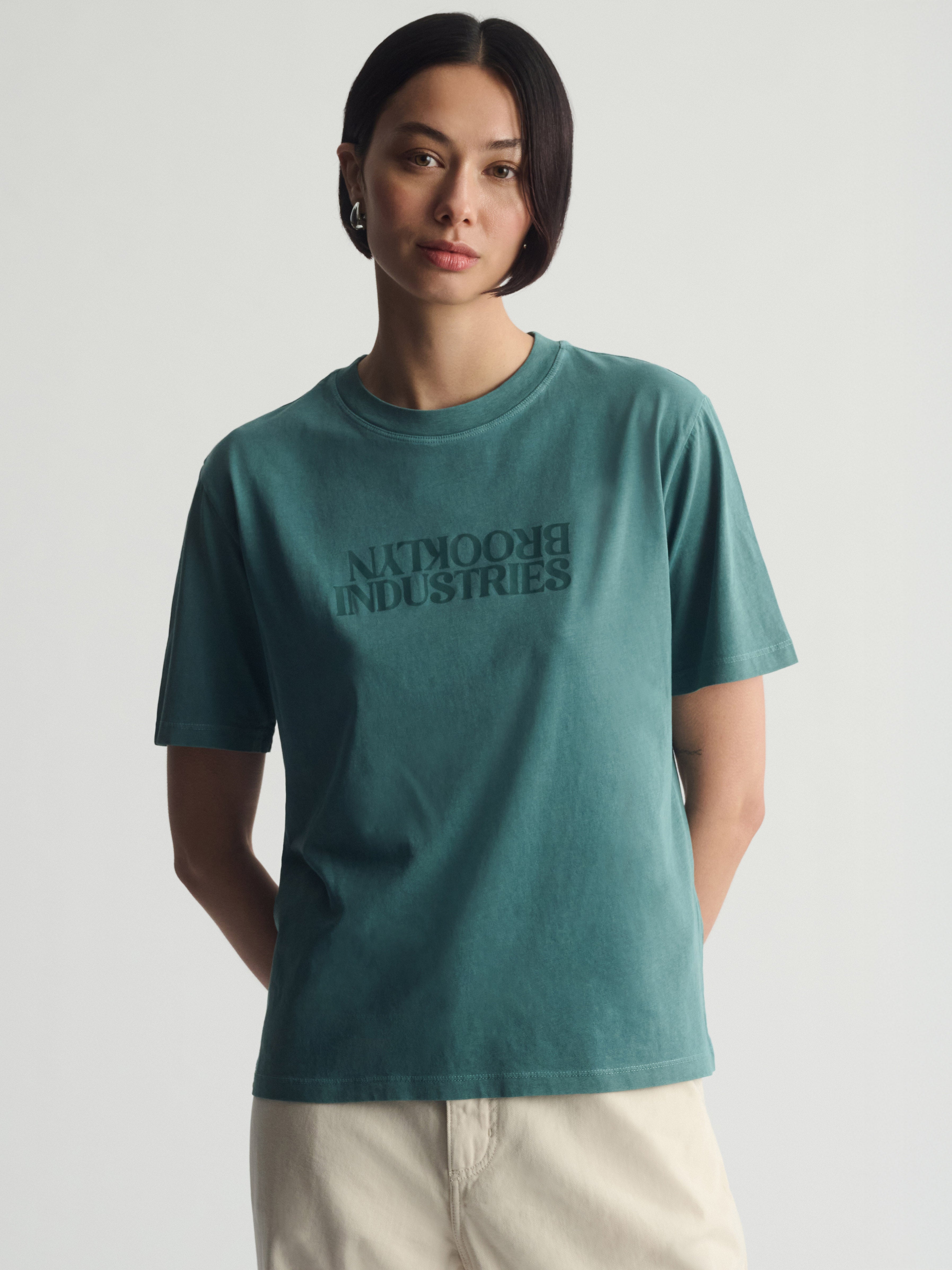 Image of Women's Brooklyn Industries Graphic T-Shirt In Silver Pine