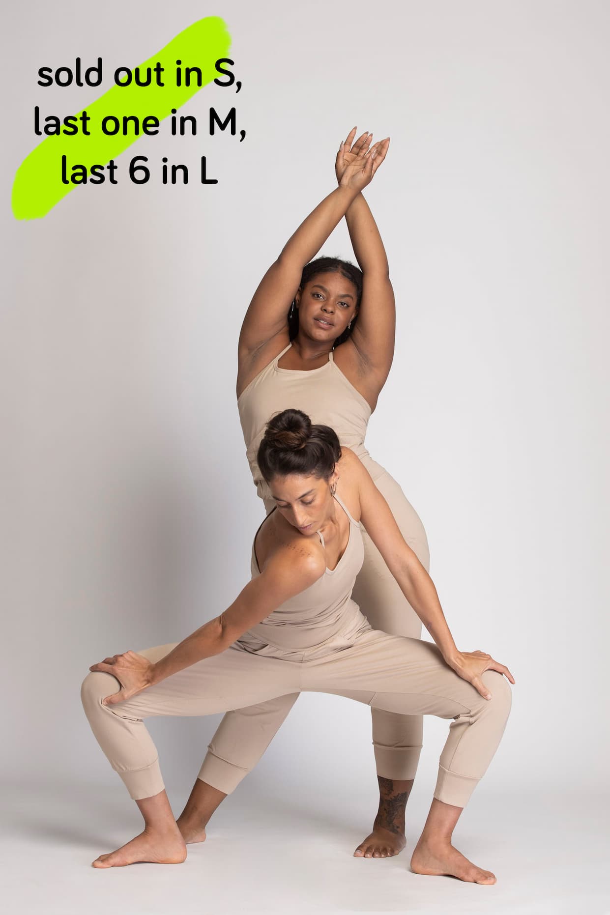 almond yoga jumpsuit