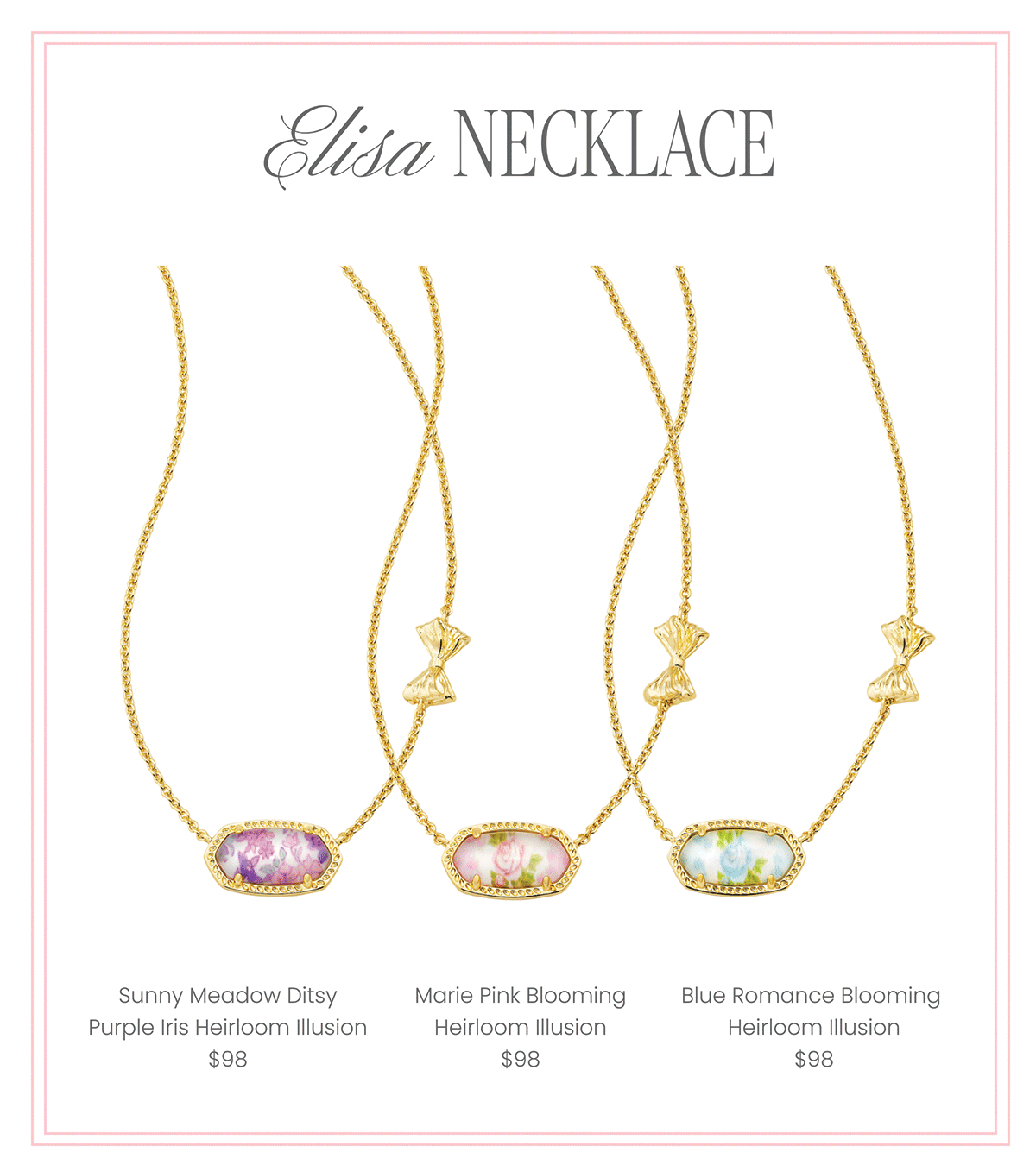 Bling bling! Everyone’s favorite collaboration is back, for 24 hours only. Pre-order the Kendra Scott x LoveShackFancy capsule collection beginning tomorrow at 10AM EST until Wednesday, the 14th at 10AM EST. Check out what’s launching below—it’s giving jewelry box dreams…