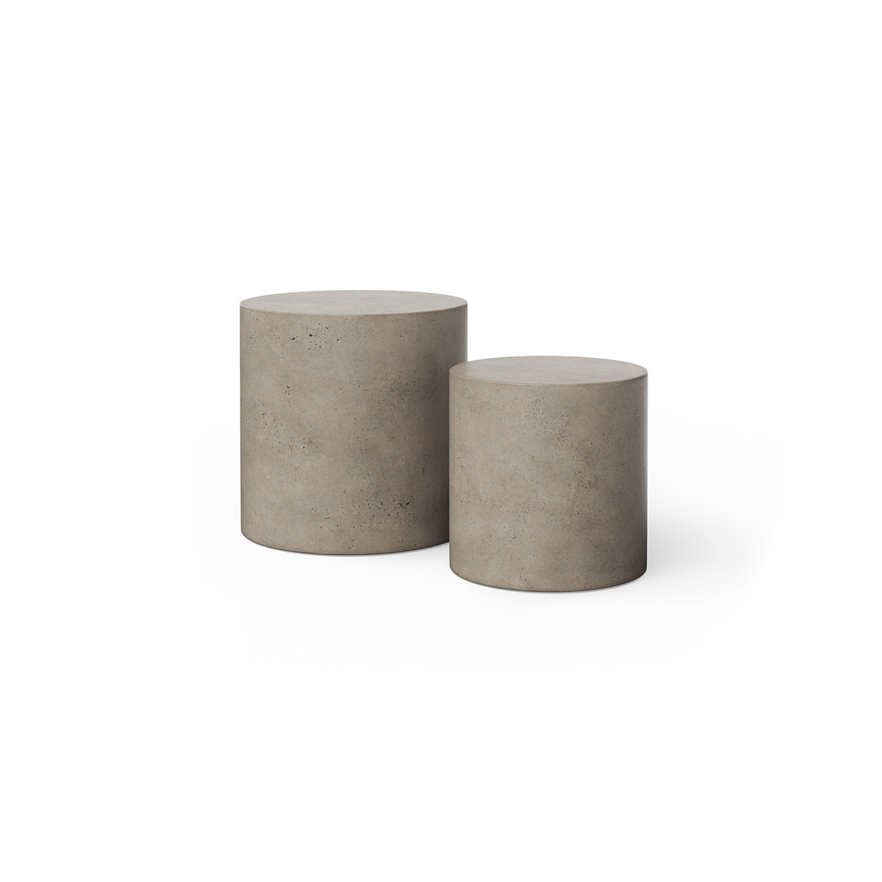 Image of Fulton Brutalist Indoor/Outdoor Concrete Pedestal - Set of 2