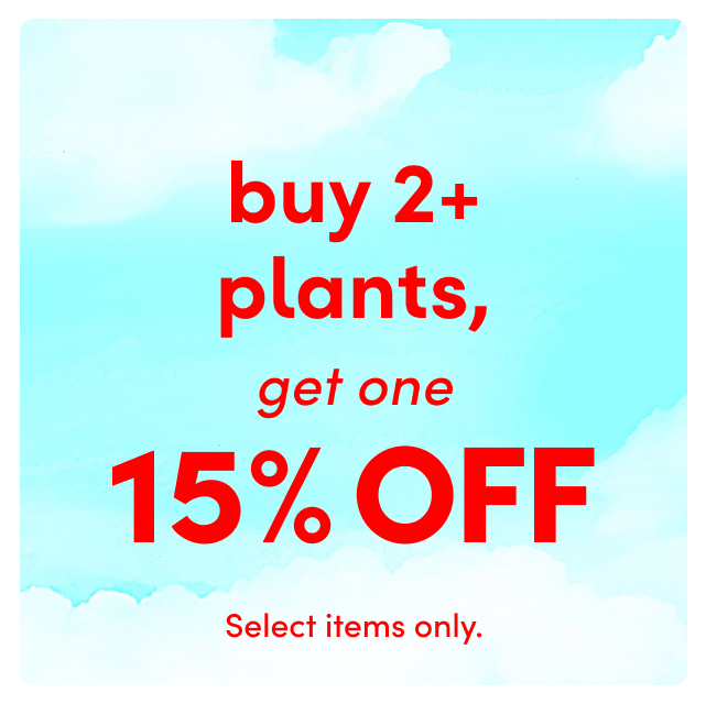 buy 2+ live plants, get 15% OFF
