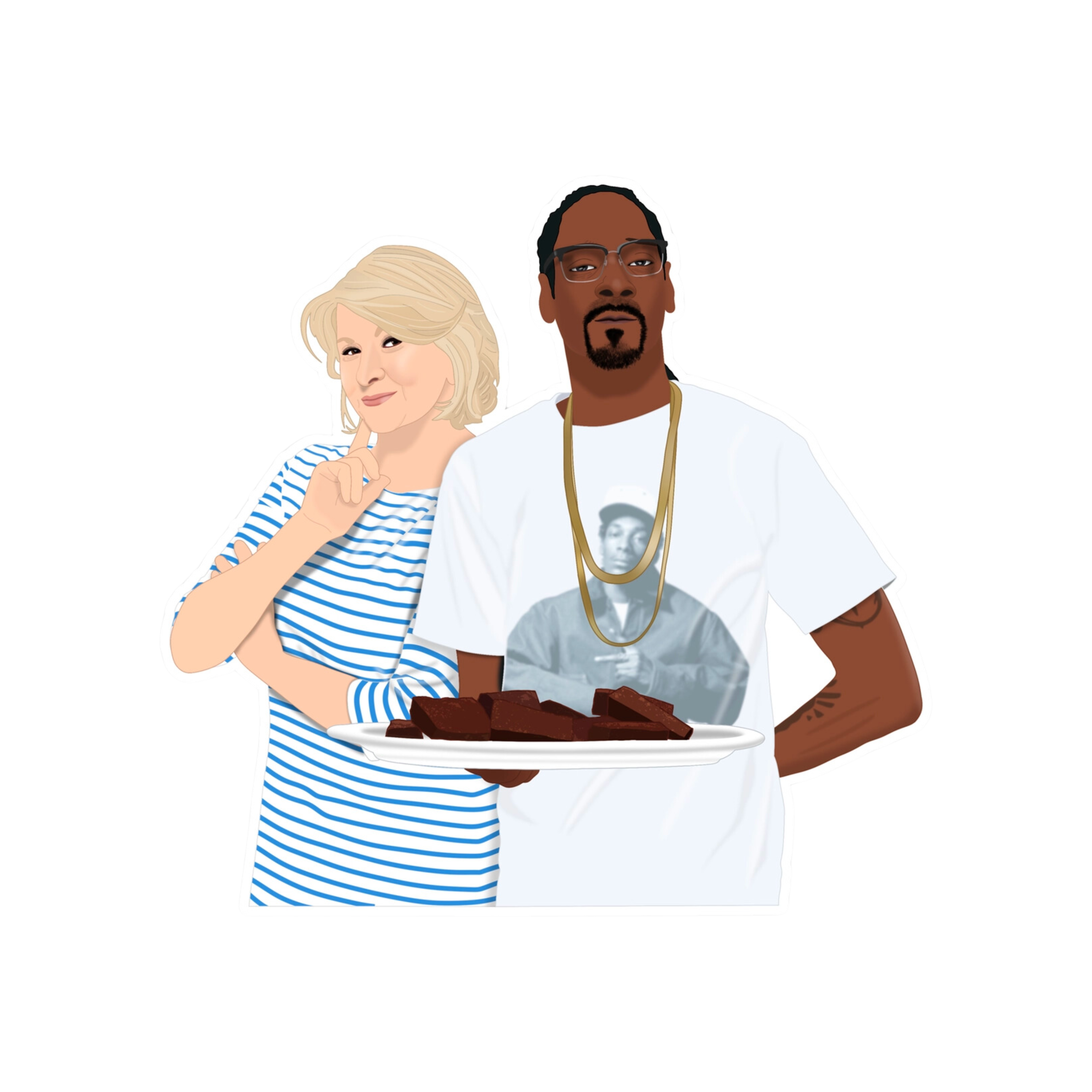 Image of Martha Stewart and Snoop Dogg Sticker