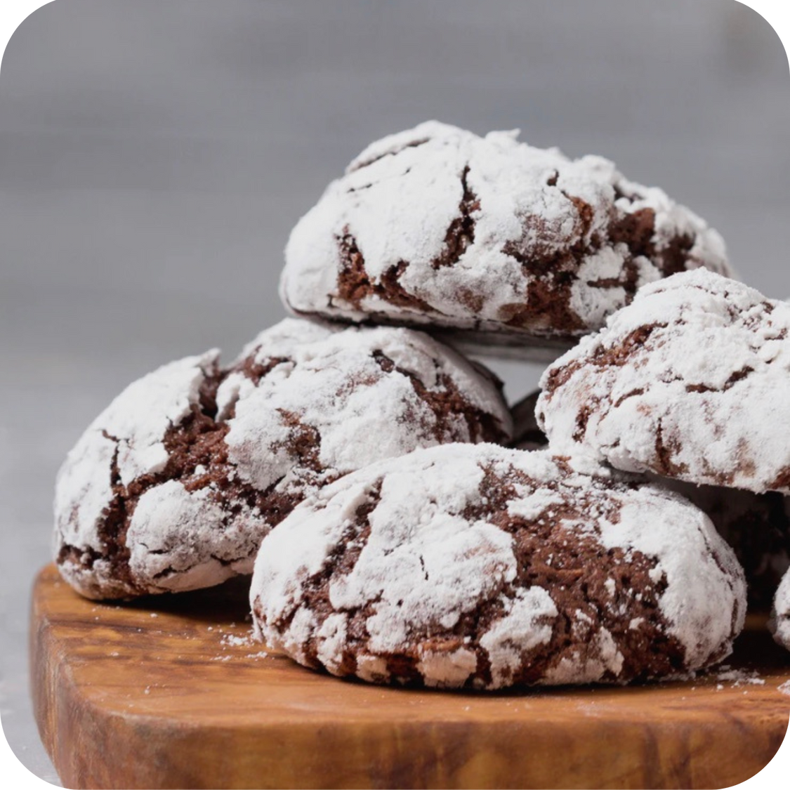 Vegan Chocolate Crinkle Cookies